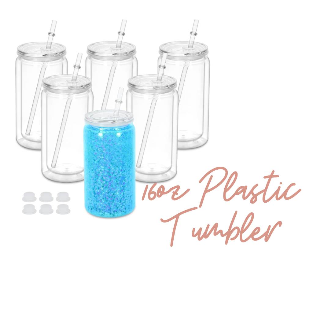 Customize Your Own Snow Globe Tumbler 16oz (Plastic)