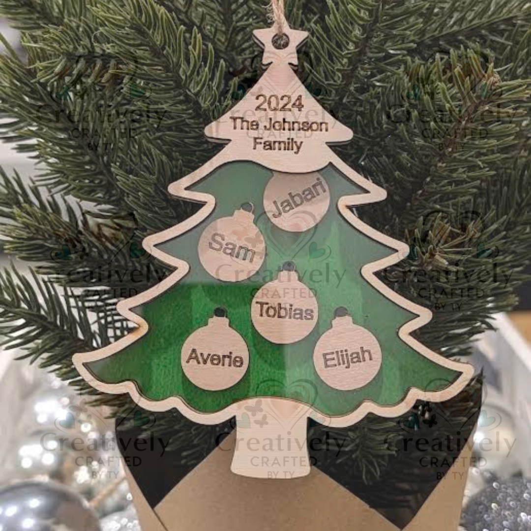 Family Christmas Tree Ornament
